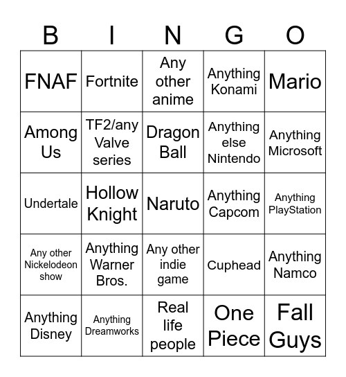 Sonic Racing Crossworlds Crossovers Bingo Card