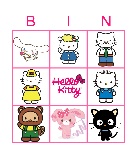 Hello Kitty Bingo Card