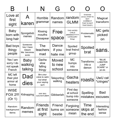 Gacha Bingo Card