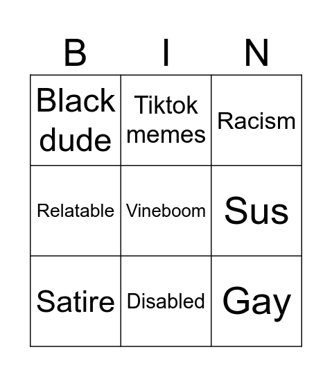 offensive memes if ylyl Bingo Card