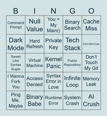 Git Set Bingo! Bingo Card