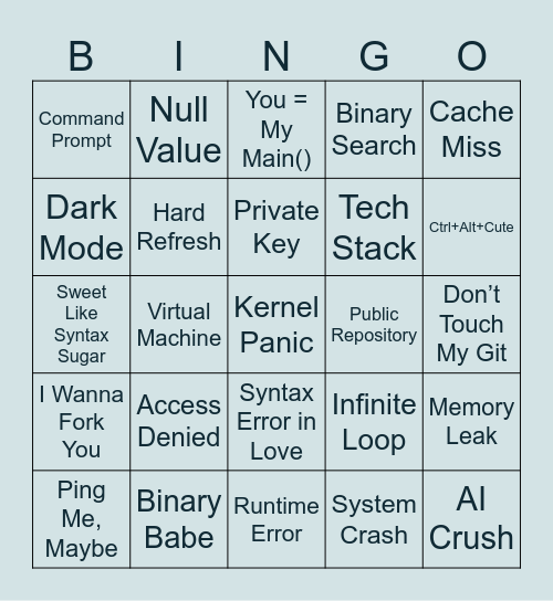 Git Set Bingo! Bingo Card