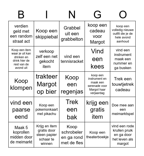 MEIMARKT MEGA BINGO MANIA Bingo Card