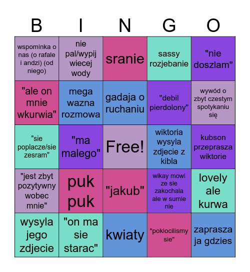 wikay i kubson Bingo Card