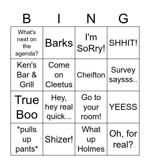 KEN BINGO Card