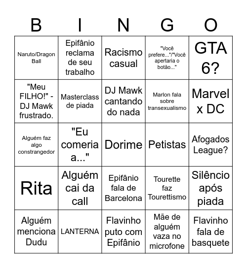 Bingo amingos Bingo Card