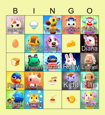 Animal Crossing Bingo Card