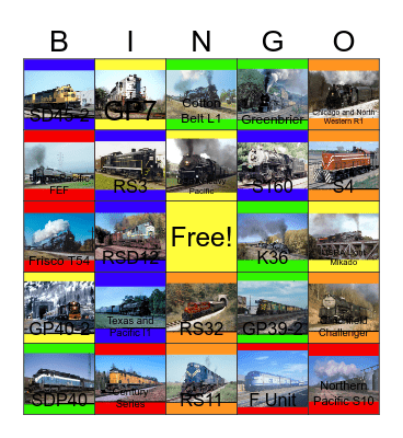EMD GP7- The Original Owners Bingo Card