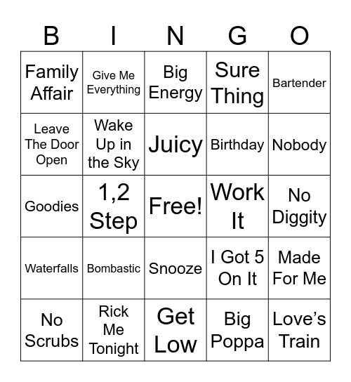 Shakira, Shakira 🎉 Bingo Card