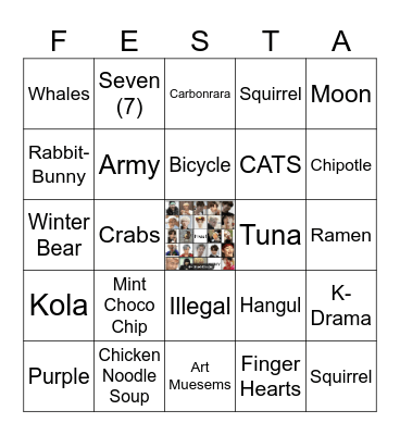 BTS APOBANGO FESTA BINGO Card