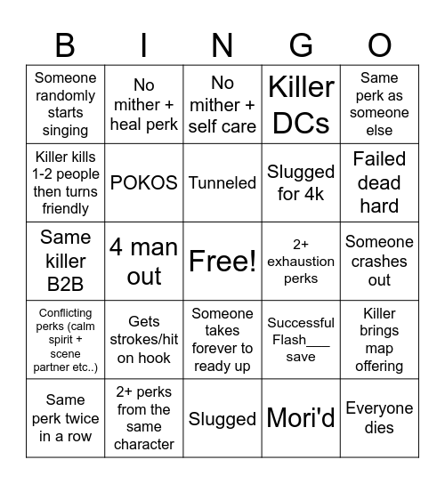 Mystery Inc Chaos Shuffle Bingo Card