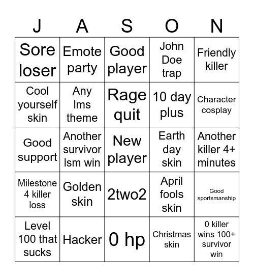 Bingo Card