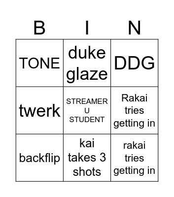 AMP PARTY Bingo Card