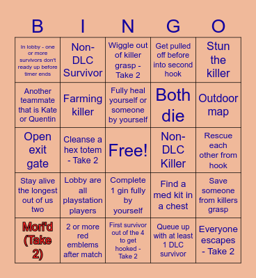 2 Year Anniversary Bingo Card