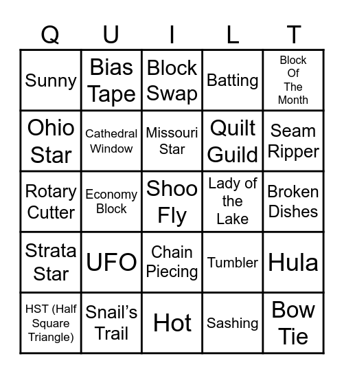 Game 1 Bingo Card