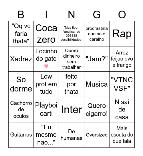 Tu.amo henriq Bingo Card