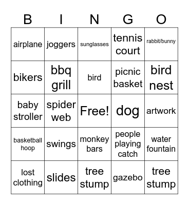 Bingo for Greenlee & Jasper Bingo Card