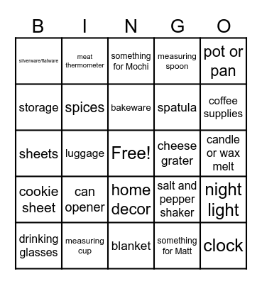 Bingo Card