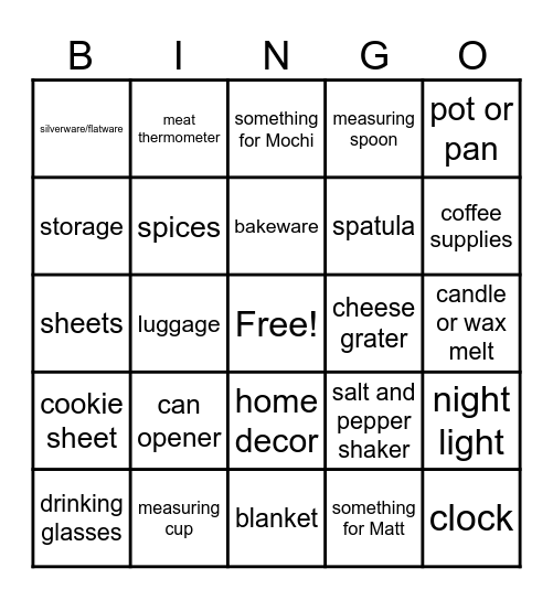 Bingo Card