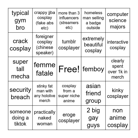 anyc bingo Card