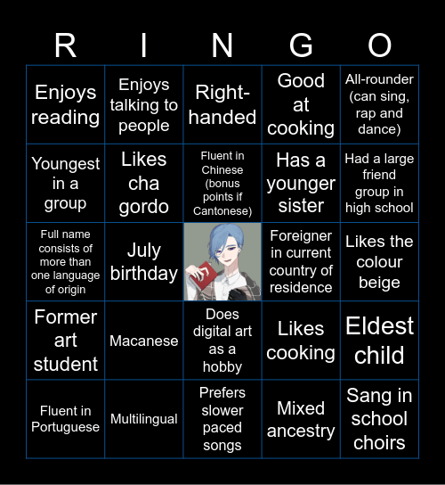 Rosario bingo Card