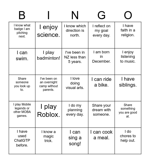 FWG MAC Bingo Card