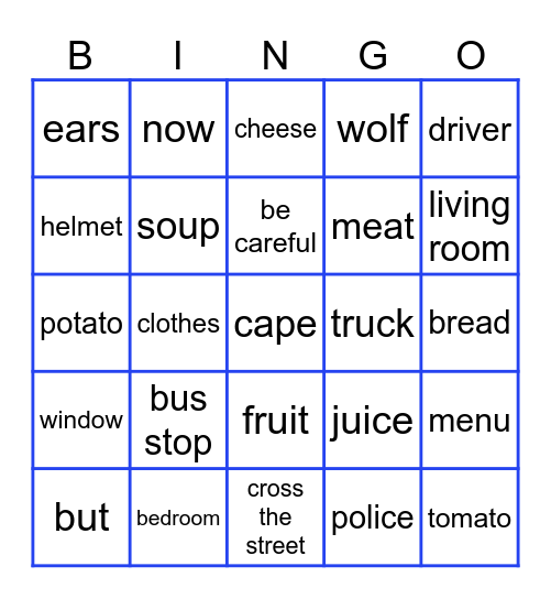 Jet 2 Unit 4 Bingo Card