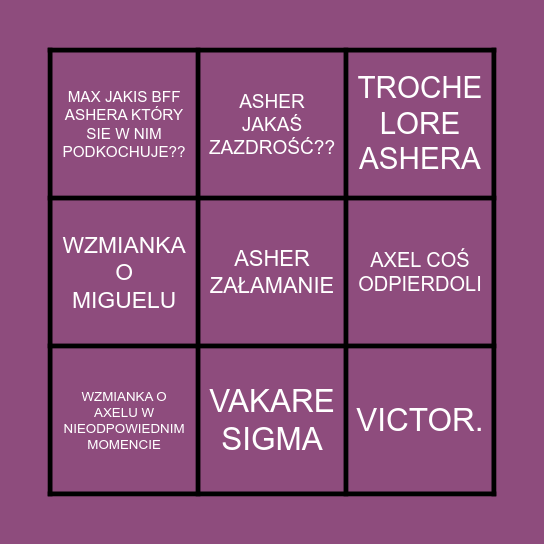 ROZDZIAŁ Bingo Card