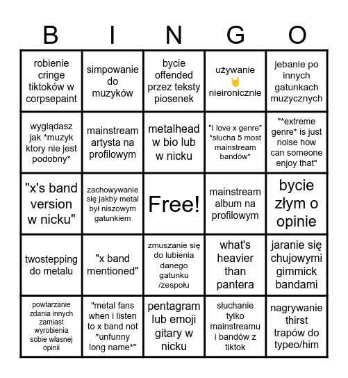 Bingo Card
