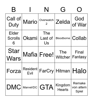 Summer Games Fest 2025 Bingo Card