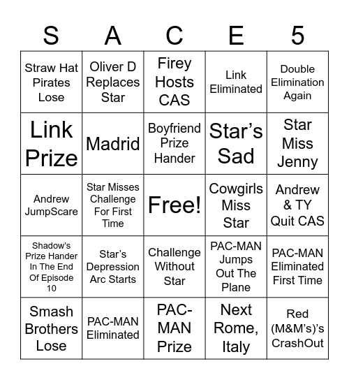 SACE World Tour #10: No Spain, No Game! Bingo Card