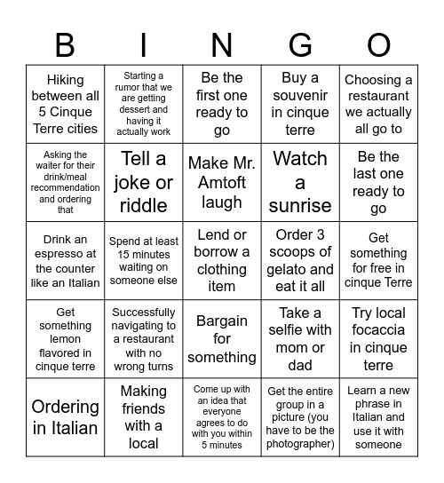 Sister Bingo 👧 Bingo Card