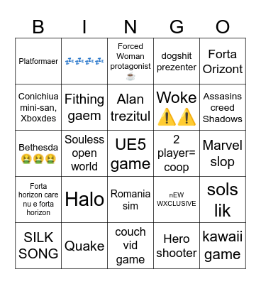 Nice Bingo Card