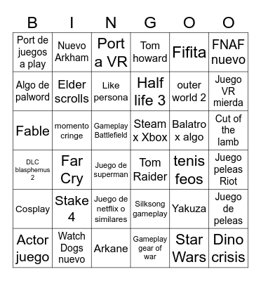 Semensito 2025 Bingo Card