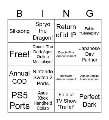 Bingo Card