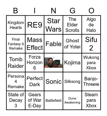 No-E3 2025 Bingo Card