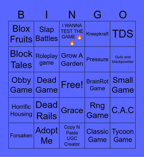 Roblox 2025 Innovation Bingo Board Bingo Card