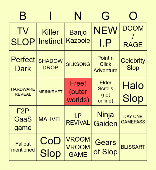 Egg Box Lie Bingo Card