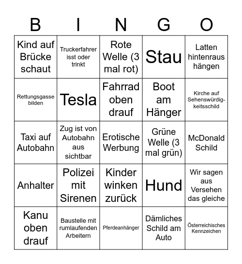AutoBINGO Card