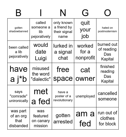 Bingo Card
