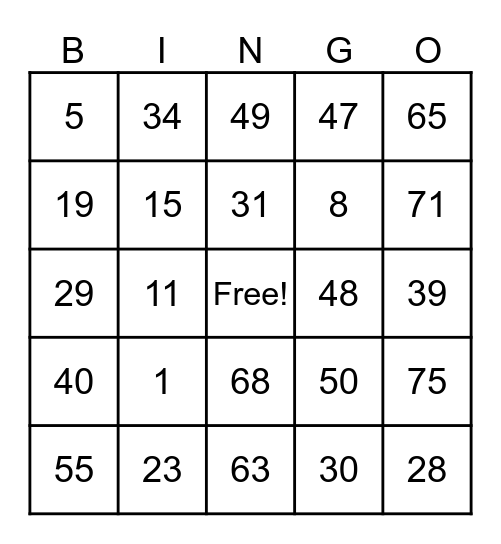 PEREZ FAMILY Bingo Card