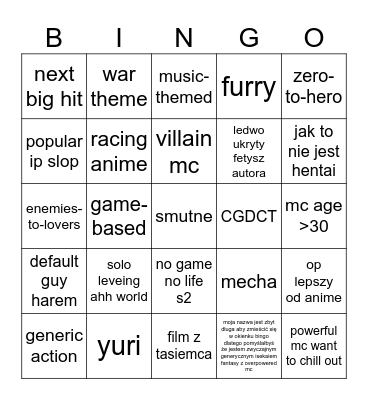 Bingo Card