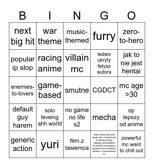 Bingo Card