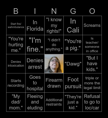 Body Cam Bingo! Bingo Card