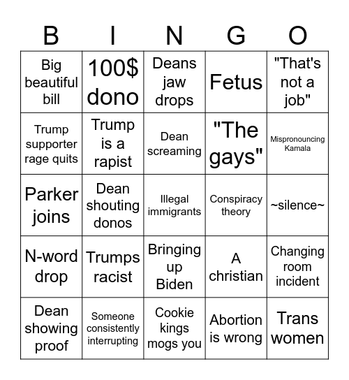 Dean Withers debates Bingo Card