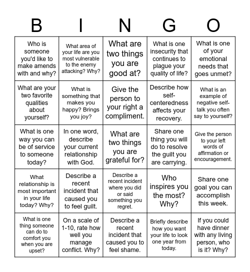 IOP Brandywine Bingo Card