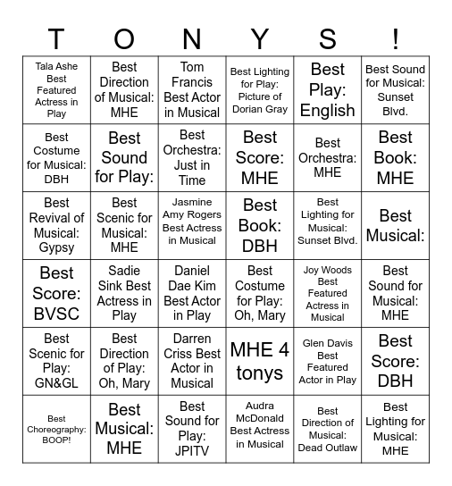 2025 Bingo Card
