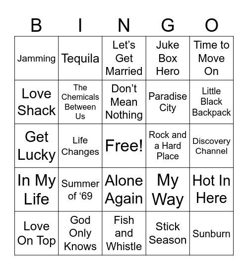 Regulars Choice June 2025 Bingo Card