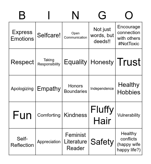 Green Flags Bingo Card