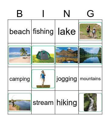 Where do you want to go? What are you doing? Bingo Card